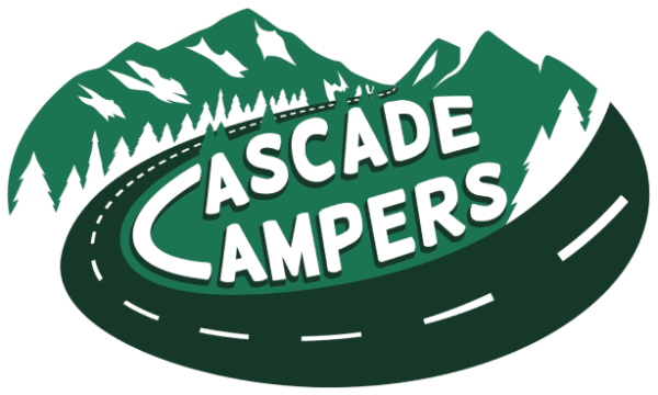Logo for Cascade Campers, one of our in-person demonstration campervan builders