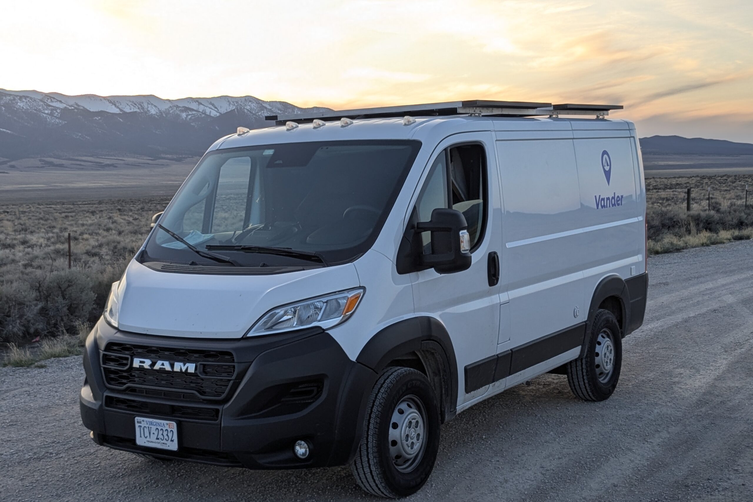 Reliable Vander Outdoors commercial van for outdoor equipment delivery and services.